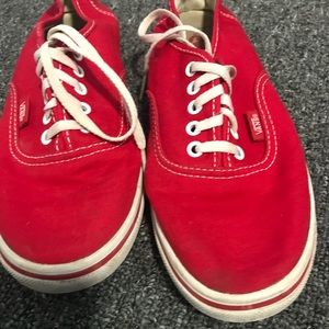 Red van low top sneakers